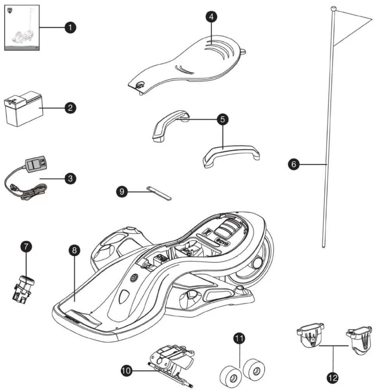 Rollplay 12V Nighthawk Bolt - Parts - 1
