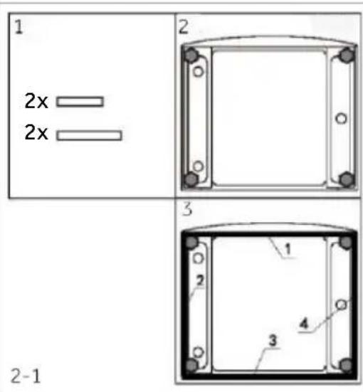CANDY GD 410B9BC-S - OPTIONAL: Anbringen von Pads zur Geräuschreduzierung - 1