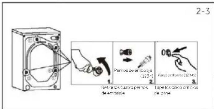 CANDY GD 4109C-S - Desmontar los pernos de transporte - 2