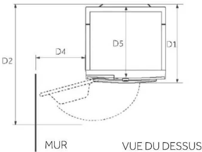 CANDY GD 4109C-S - Dimensions du produit - 1