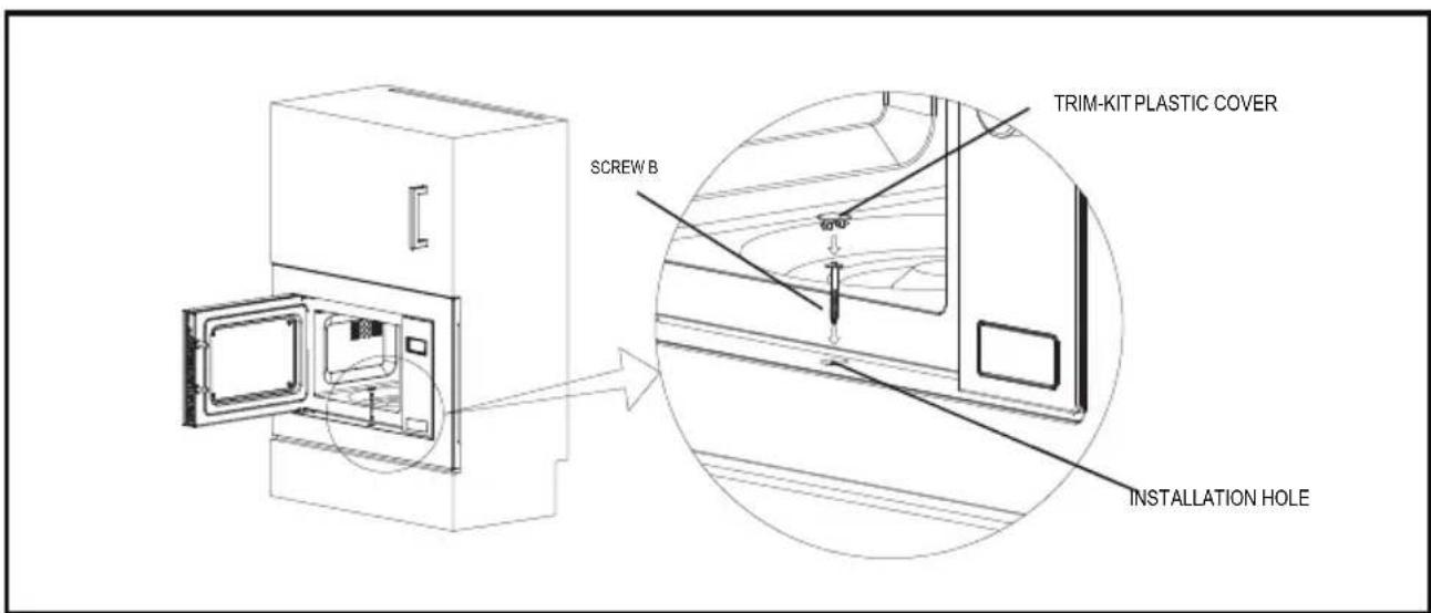 SCREW B TRIM-KIT PLASTIC COVER INSTALLATION HOLE