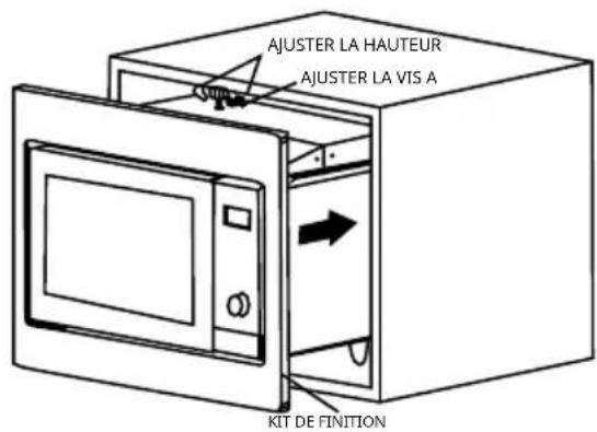 AJUSTER LA HAUTEUR AJUSTER LA VIS A KIT DE FINITION