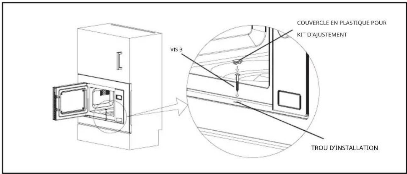 COUVERCLE EN PLASTIQUE POUR KIT D'AJUSTEMENT VIS B TROU D'INSTALLATION