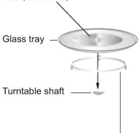 Glass tray Turntable shaft