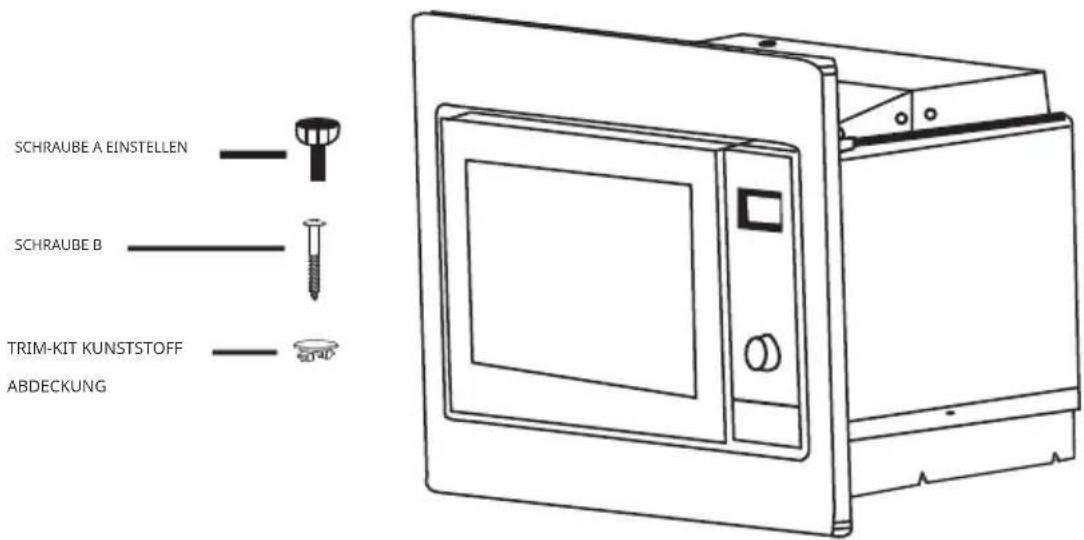SCHRAUBE A EINSTELLEN SCHRAUBE B TRIM-KIT KUNSTSTOFF ABDECKUNG