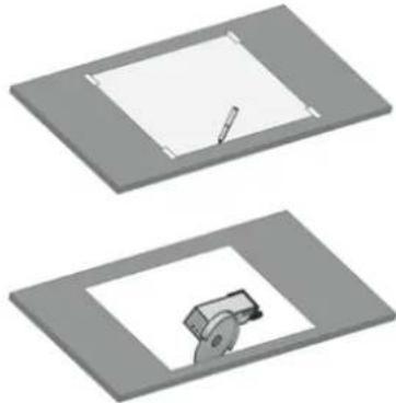TEKA Nova 45 B-TG 1C 1E - Ouverture du PLAN de travail pour l'installation de l'évier. - 1