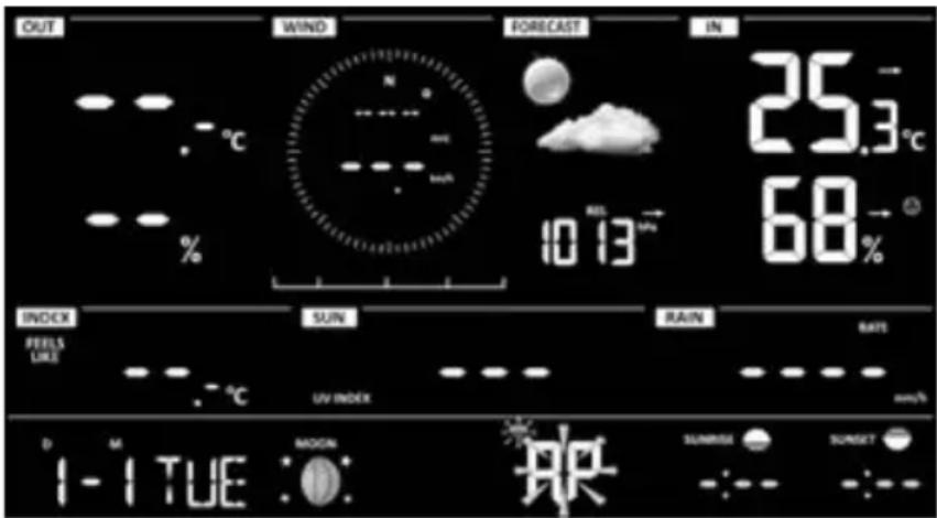 BRESSER Comfort Weather Center 7in1 7803300 - Setup display console - 1