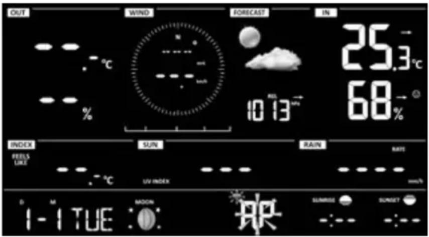 BRESSER Comfort Weather Center 7in1 7803300 - Configura la console di visualizzazione - 1