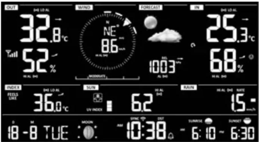 BRESSER Comfort Weather Center 7in1 7803300 - Screen Display - 1