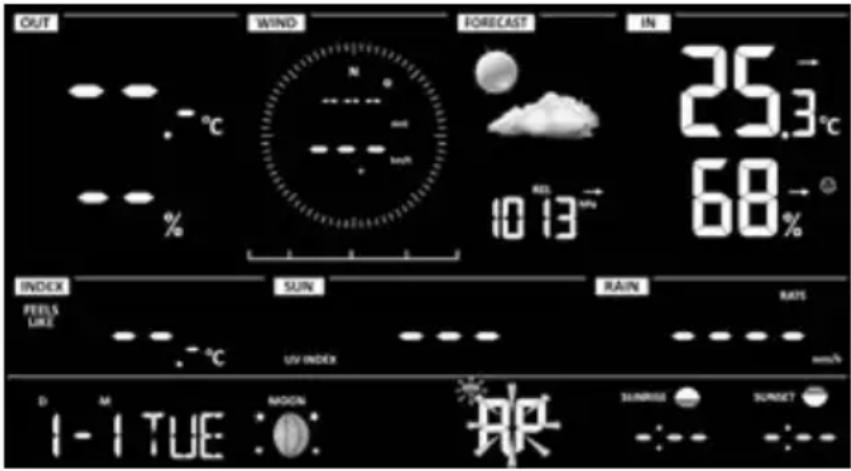 BRESSER Comfort Weather Center 7in1 7803300 - Instellen van de displayconsole - 1