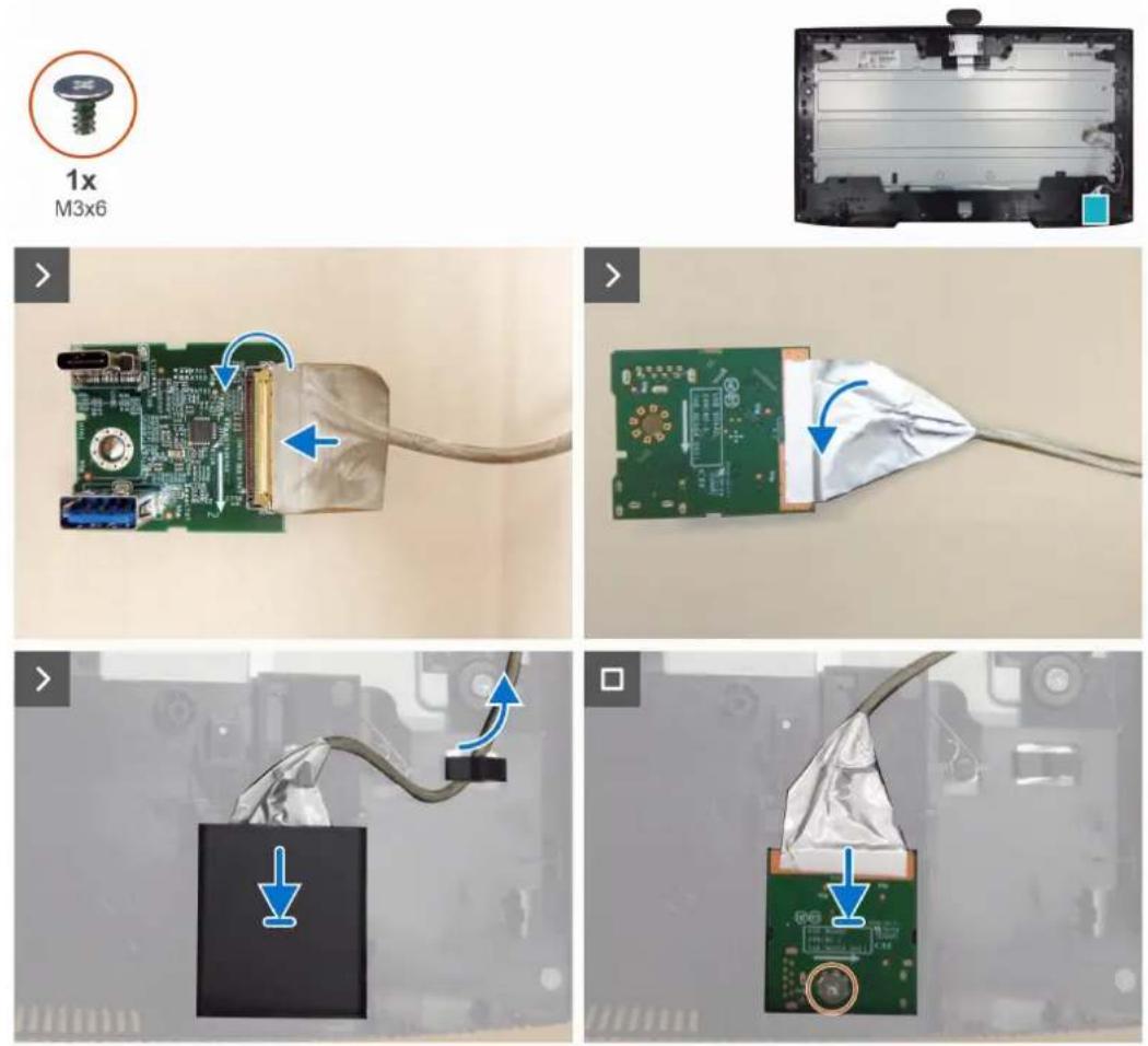 DELL P3426WEV - Installation de la carte USB - 1
