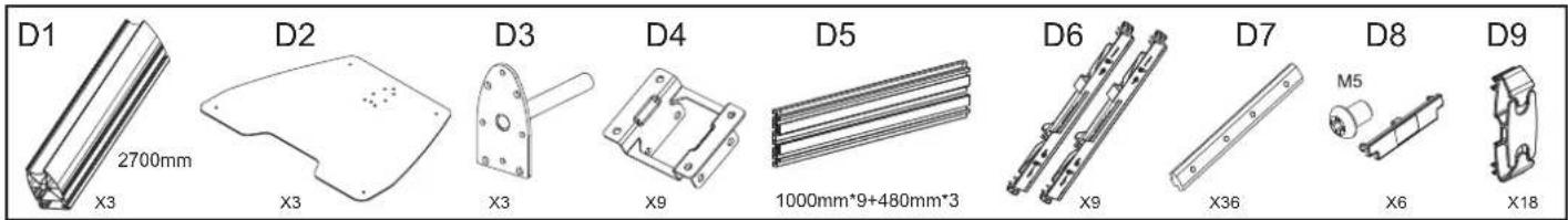NeoMounts NMPRO-S1 - Parts list (NMPRO-S33) - 1