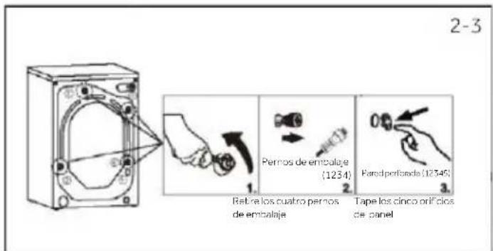 CANDY GD 49B10C-S - Desmontar los pernos de transporte - 2
