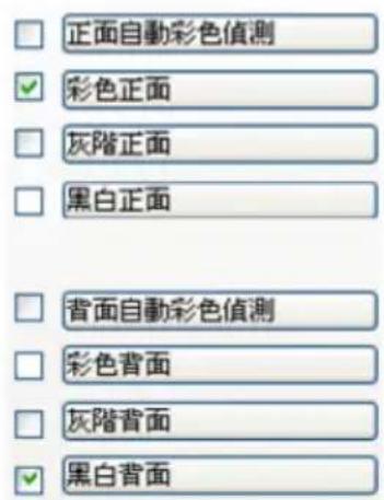 AVISION AD136WN - 例二:掃描兩面彩色文件,正面是彩色,背面是黑白(掃描設定使用預設值) - 1