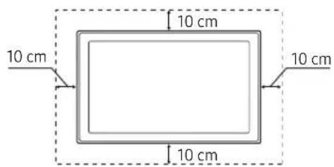 SAMSUNG UA55KU7351K - Ventilación adecuada del televisor - 2