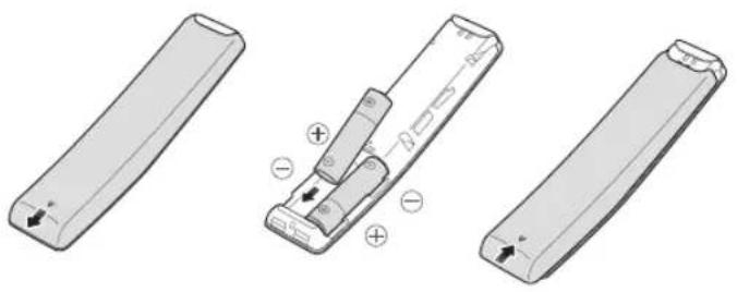 SAMSUNG UA55KU7351K - Instalación de las pilas en el Samsung Smart Remote - 1