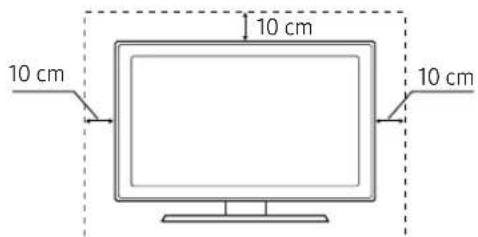 SAMSUNG UA55KU7351K - Fornecimento de ventilação adequada para o televisor - 1