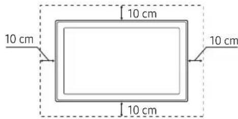 SAMSUNG UA55KU7351K - Fornecimento de ventilação adequada para o televisor - 2