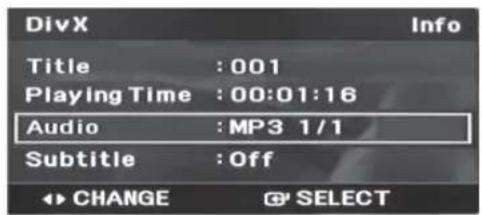 SAMSUNG MM-DG36 - Fonction de sélection de la langue audio - 2