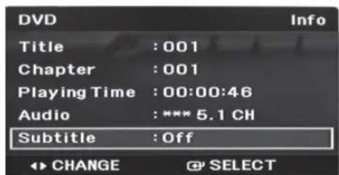 SAMSUNG MM-DG36 - Fonction de sélection de la langue des sous-titres - 1
