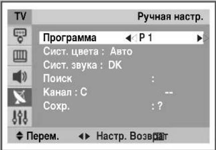 SAMSUNG CS29M30SPQ - Настройка каналов вручную - 2