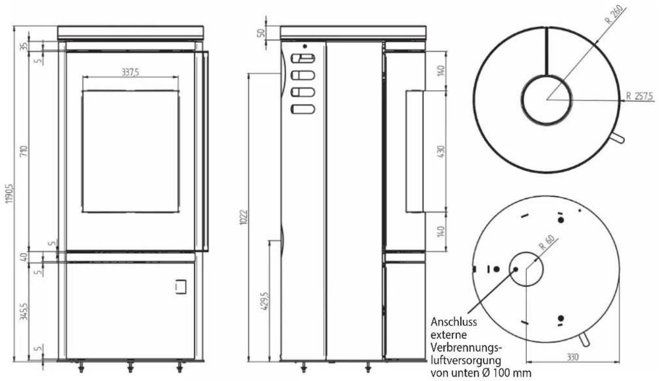 ORANIER Corso 2.0 - Maßzeichnungen - 1