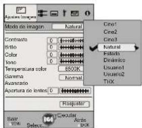 Anthem LTX 500v - ③ Seleccione “Ajustes imagen” → “Modo de imagen” → “Natural” - 2