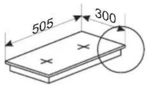 Häfele CIT12X3a - Préparation du plateau de meuble pour l'aménagement de la plaque. - 1