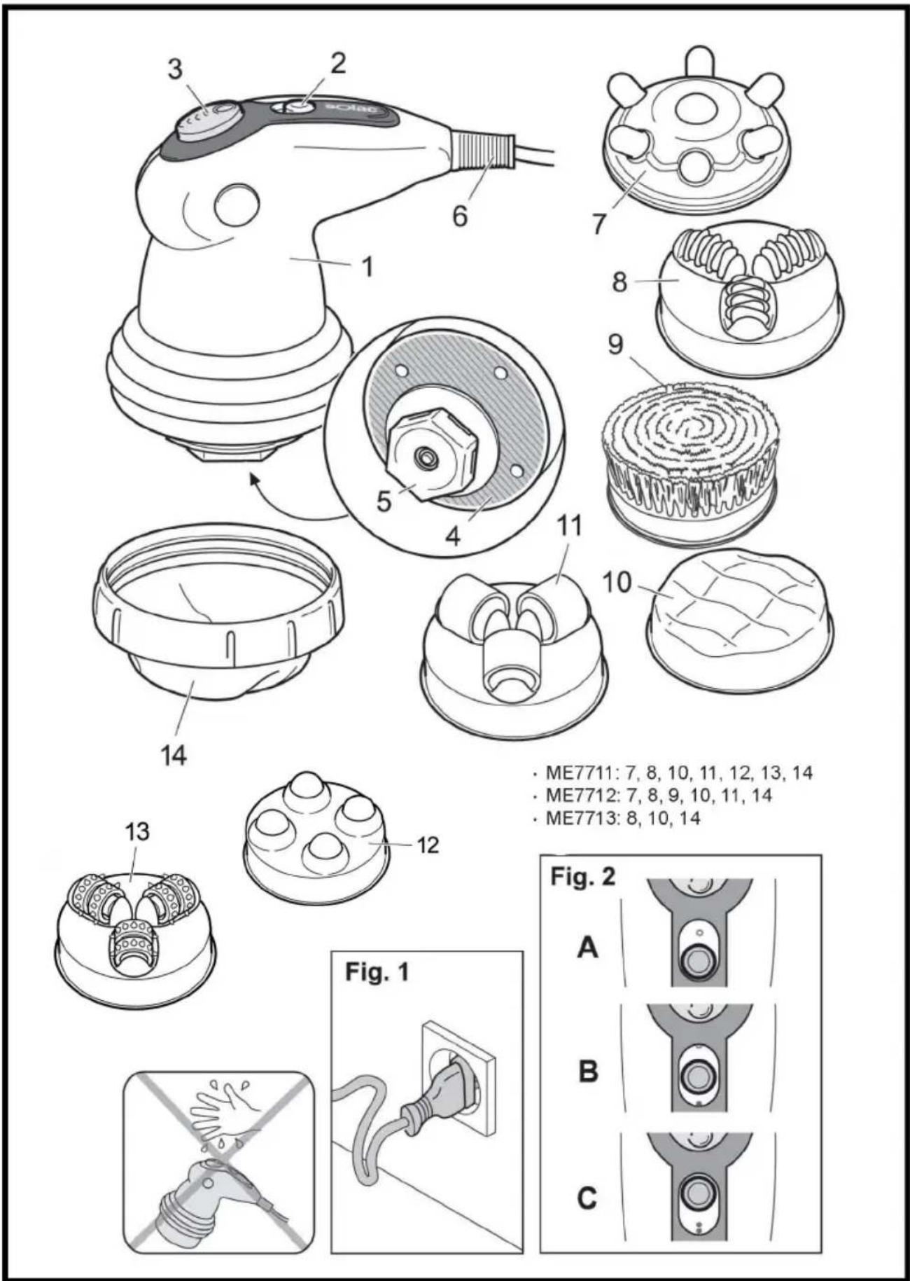 SOLAC ME7112 - DISPOZITIV DE MASAJ CORPORAL - 3