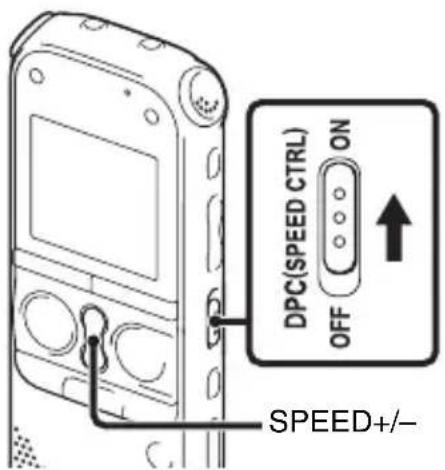 DPC(SPEED CTRL) OFF ON SPEED+/-