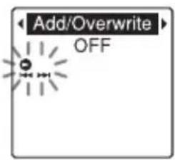 Add/Overwrite OFF