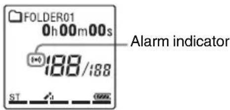 FOLDER01 0h 00m00s 188/188 ST Alarm indicator
