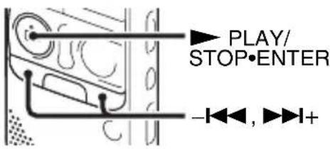 PLAY/ STOP•ENTER -↓↓↓, ►►I+