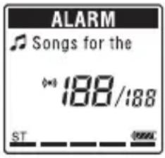 ALARM Songs for the *188/188 ST