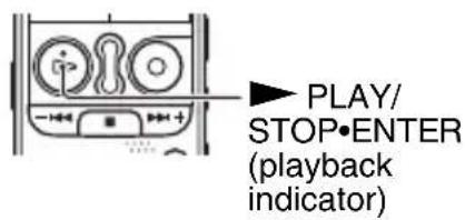 PLAY/ STOP•ENTER ( playback indicator)