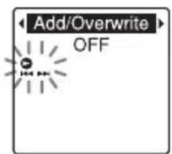 Add/Overwrite OFF