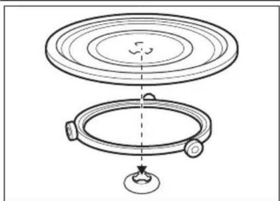 ELECTROLUX EMS20400K - Inserting the turntable set - 1