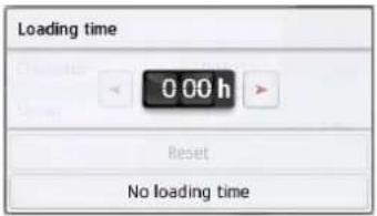 Loading time 0 00 h Reset No loading time