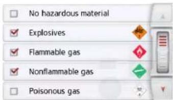 No hazardous material Explosives Flammable gas Nonflammable gas Poisonous gas