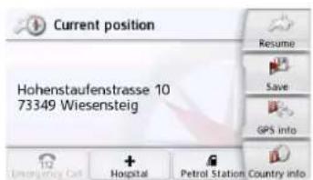 Current position Hohenstaufenstrasse 10 73349 Wiesensteig Resume Save GPS into Emergency Call + Hospital Petrol Station Country info