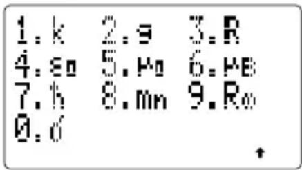 1.k 2.9 3.R 4.6n 5.μn 6.μB 7.h 8.mn 9.Ro 0.6