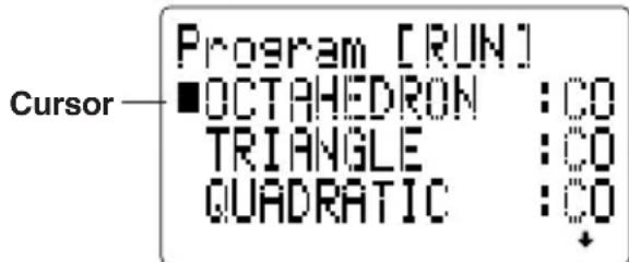 Program [RUN] ■OCTAHEDRON :CO TRIANGLE :CO QUADRATIC :CO