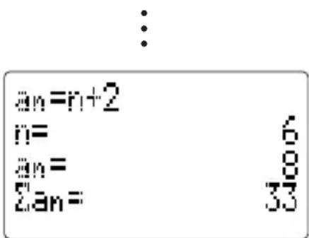... an=n+2 n= 6 an= 8 Σan= 33