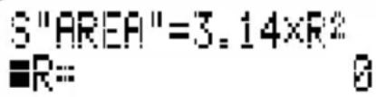 S"AREA" = 3.14×R² ■R= 0