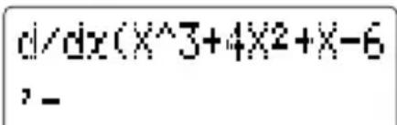 d/dx(X^3+4X^2+X-6 -, -