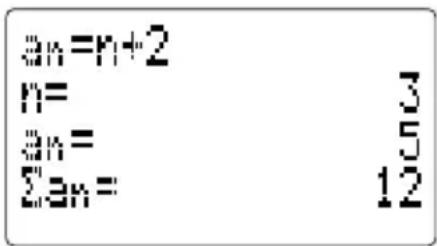 an=n+2 n= 3 an= 5 Σan= 12