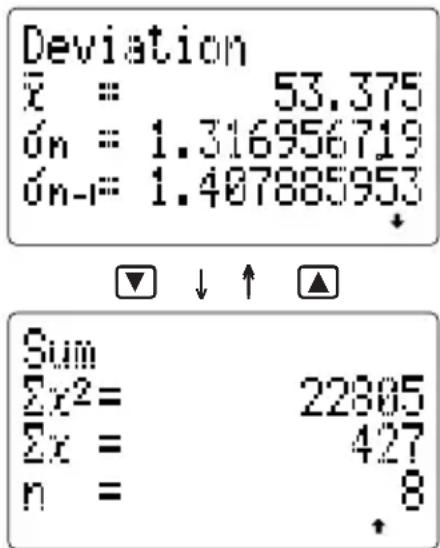 CASIO FX-4800P - - Ausführung von statistischen Rechnungen mit einer Variablen - 2