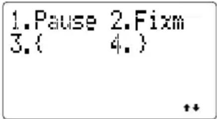 1.Pause 2.Fixm 3.( 4.) **