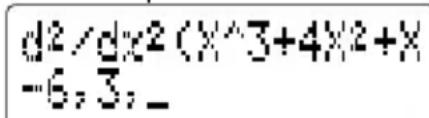 d²/dx²(X^3+4X^2+X -6,3,-