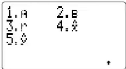 1. A 2. B 3. r 4. x 5. o